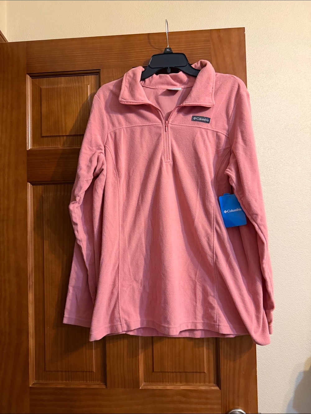 Columbia Pink Quarter-Zip Fleece Pullover